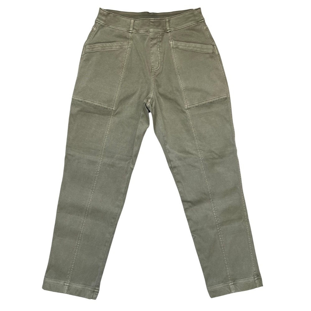 Spanx Women's Stretch Utility Pants Green‎ Size M High Rise Skinny Ankle